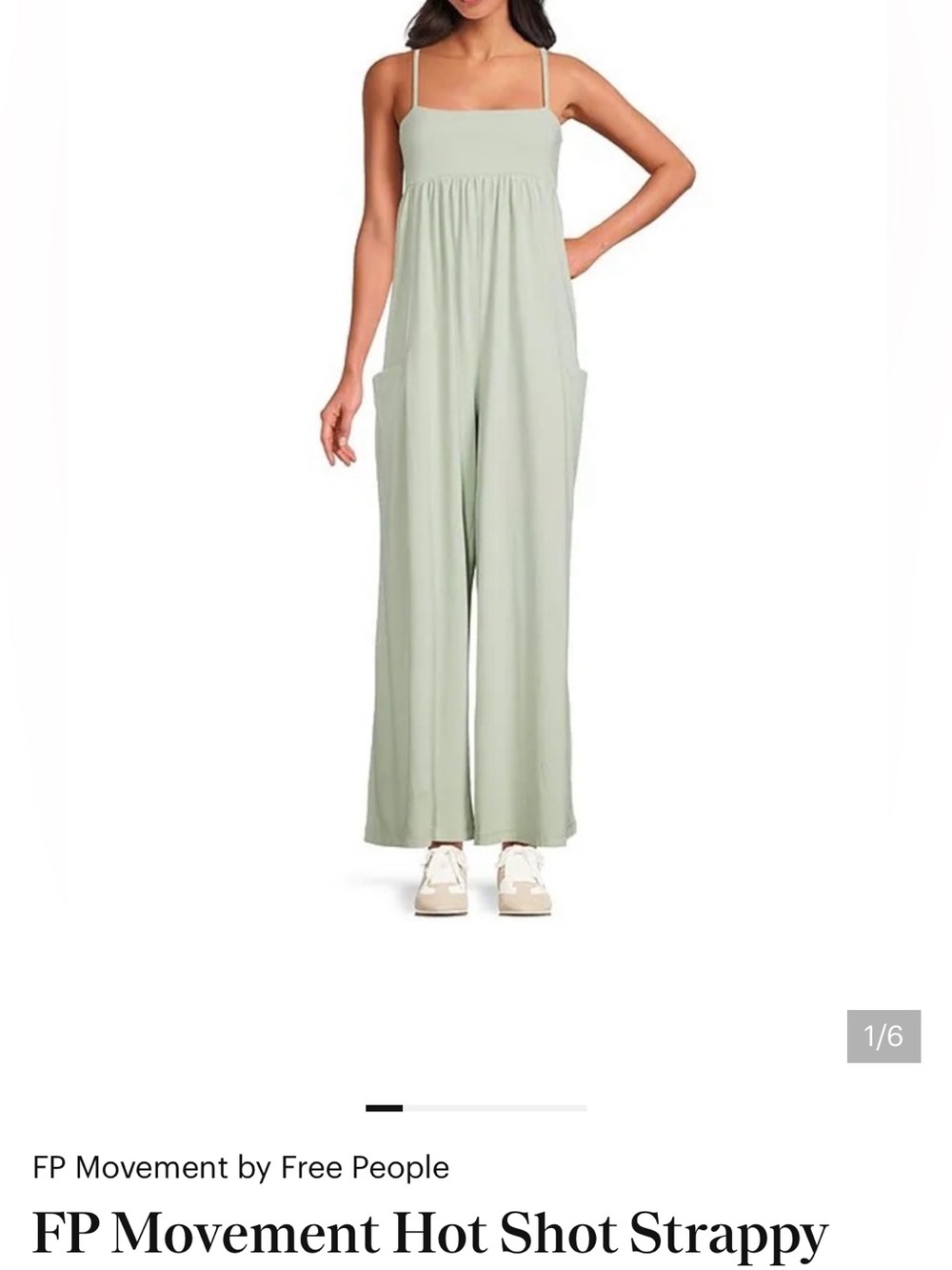 FP Movement Hot Shot Strappy Jumpsuit in Green tea